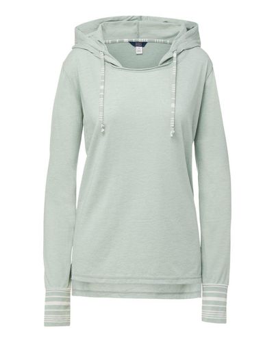 LADIES MV Sport Heathered Jersey Hooded Tunic - W19439_front image thumbnail
