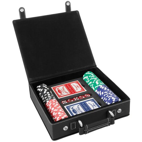 Leatherette 100 Chip Poker Set - PKR303 image thumbnail
