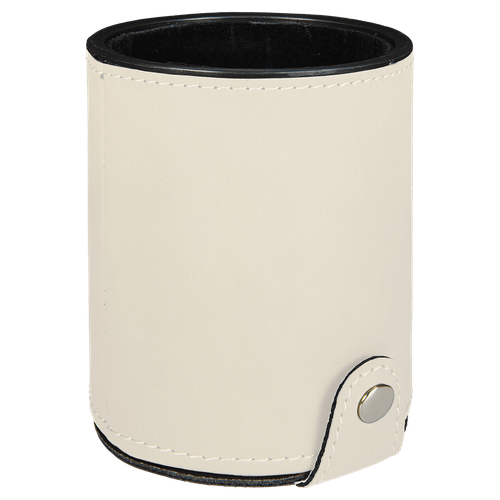 White Leatherette Dice Cup with 5 Dice - GFT1023 image thumbnail