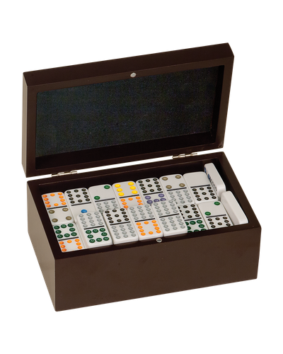 Rosewood Finish Double Twelves Dominos Set - DOM01 image thumbnail