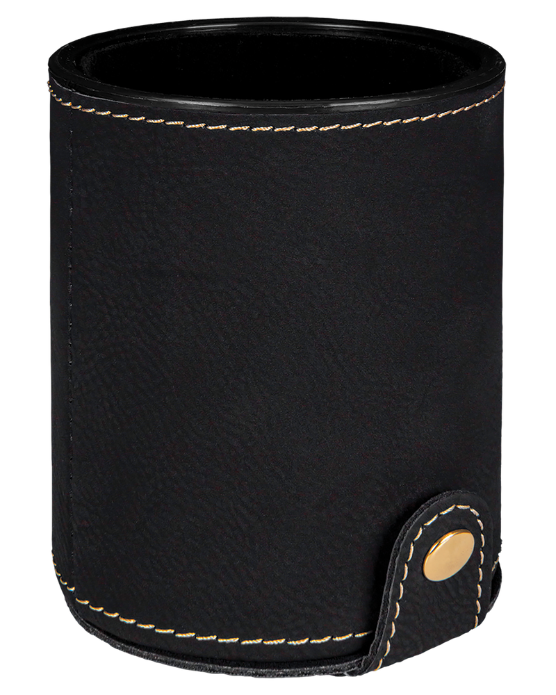 Black Leatherette Dice Cup with 5 Dice - GFT1018 primary image