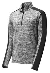 Image of Mens Electric Heather Colorblock 1/4 Zip