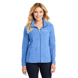 Image of Ladies Heather Microfleece Full Zip Jacket