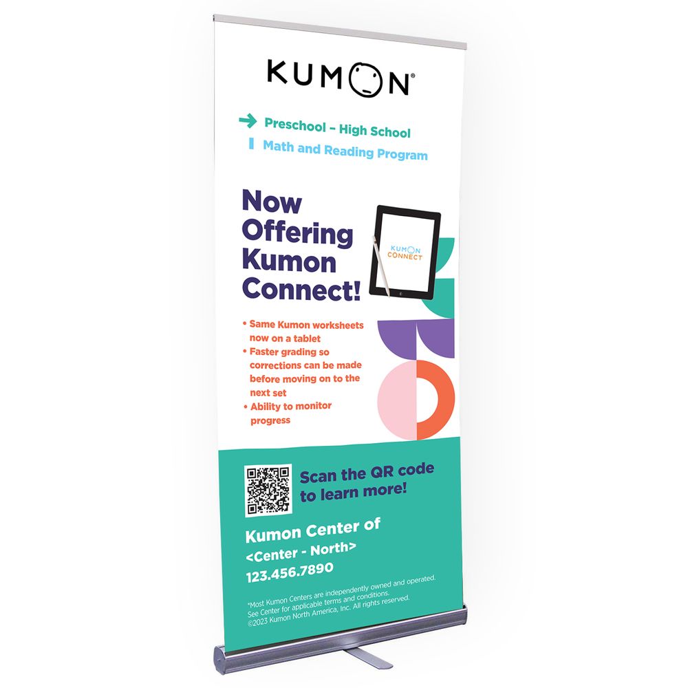 Kumon Connect 33.5" Economy Plus Retractor Replacement Banner primary image