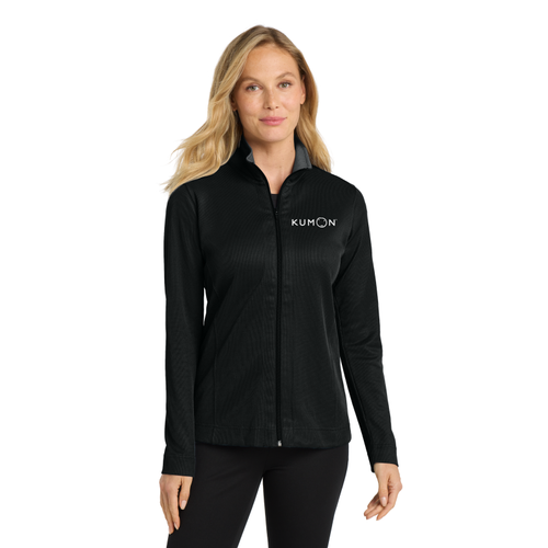 Ladies Vertical Texture Full-Zip Jacket image thumbnail