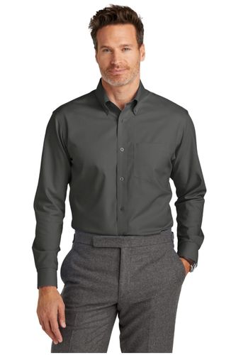 Brooks Brothers Wrinkle-Free Stretch Nailhead Shirt BB18002 image thumbnail