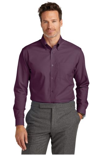 Brooks Brothers Wrinkle-Free Stretch Nailhead Shirt BB18002 image thumbnail