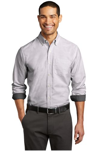Port Authority SuperPro Oxford Stripe Shirt. W657 image thumbnail Port Authority SuperPro Oxford Stripe Shirt. W657 image thumbnail