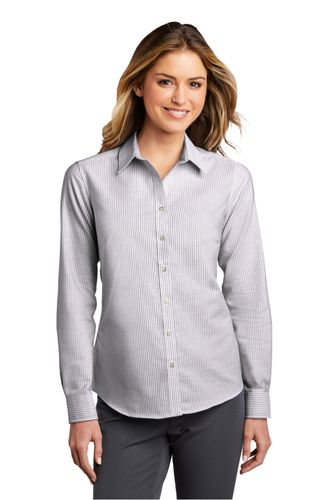 Port Authority Ladies SuperPro Oxford Stripe Shirt. LW657 image thumbnail Port Authority Ladies SuperPro Oxford Stripe Shirt. LW657 image thumbnail