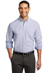 Image of Port Authority SuperPro Oxford Stripe Shirt. W657