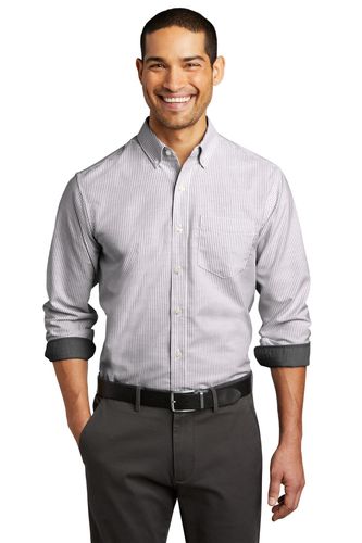 Port Authority SuperPro Oxford Stripe Shirt. W657 image thumbnail Port Authority SuperPro Oxford Stripe Shirt. W657 image thumbnail