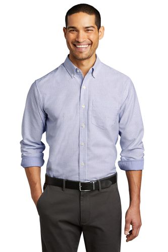 Port Authority SuperPro Oxford Stripe Shirt. W657 image thumbnail Port Authority SuperPro Oxford Stripe Shirt. W657 image thumbnail