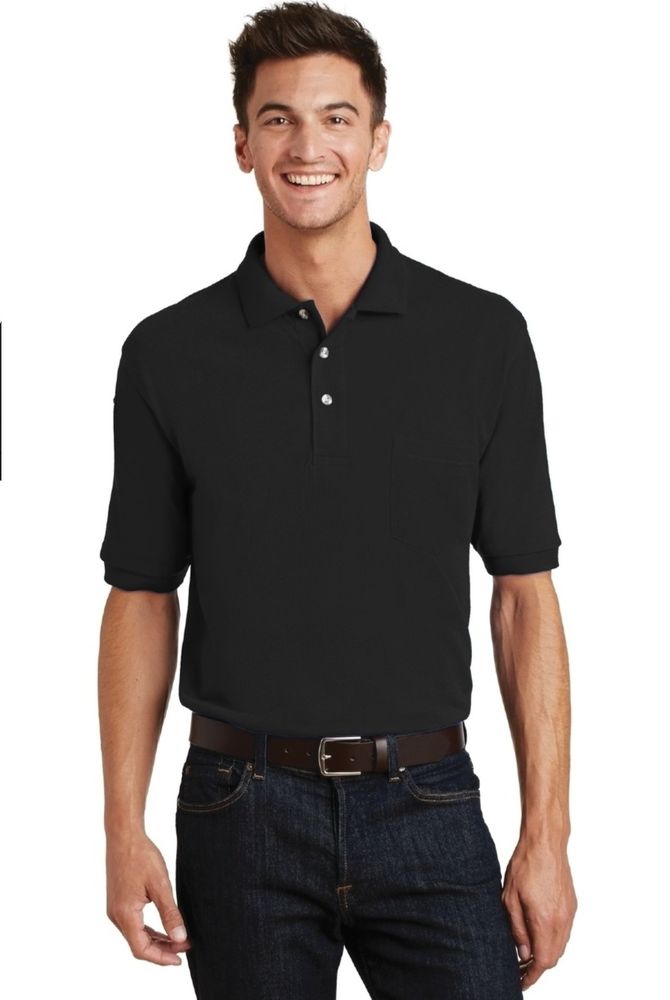 Port Authority Heavyweight Cotton Pique Polo with Pocket. K420P primary image
