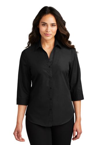 Port Authority Ladies 3/4-Sleeve Carefree Poplin Shirt. LW102 image thumbnail