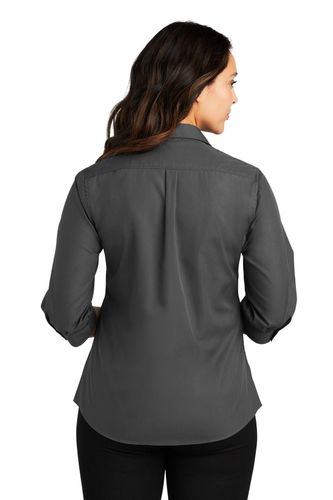 Port Authority Ladies 3/4-Sleeve Carefree Poplin Shirt. LW102 image thumbnail
