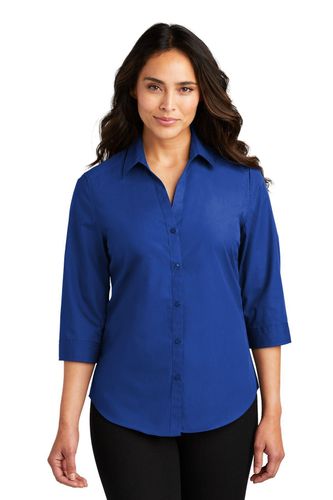 Port Authority Ladies 3/4-Sleeve Carefree Poplin Shirt. LW102 image thumbnail