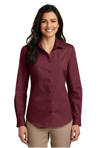 Port Authority Ladies Long Sleeve Carefree Poplin Shirt. LW100 image thumbnail