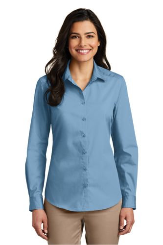 Port Authority Ladies Long Sleeve Carefree Poplin Shirt. LW100 image thumbnail