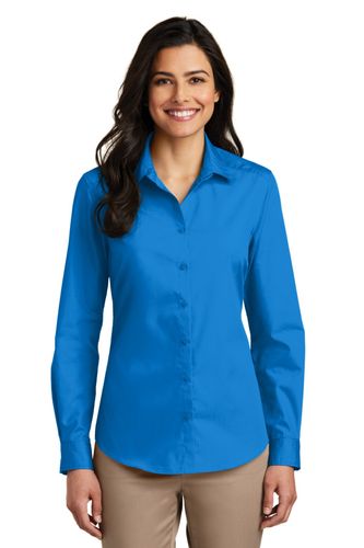 Port Authority Ladies Long Sleeve Carefree Poplin Shirt. LW100 image thumbnail