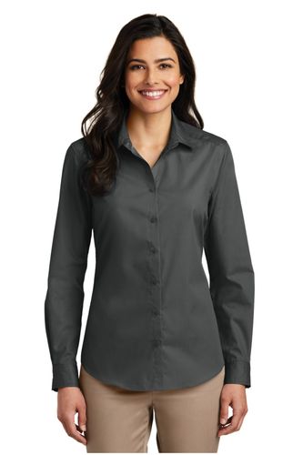 Port Authority Ladies Long Sleeve Carefree Poplin Shirt. LW100 image thumbnail