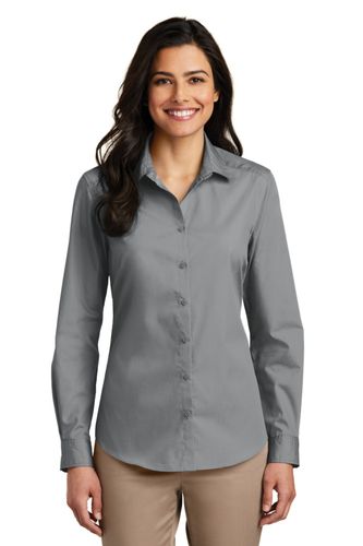 Port Authority Ladies Long Sleeve Carefree Poplin Shirt. LW100 image thumbnail