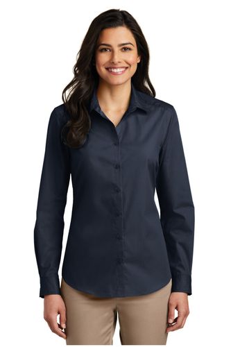 Port Authority Ladies Long Sleeve Carefree Poplin Shirt. LW100 image thumbnail