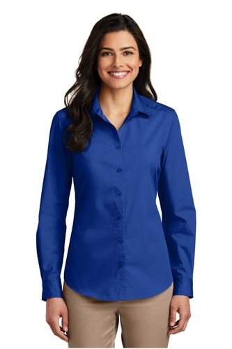Port Authority Ladies Long Sleeve Carefree Poplin Shirt. LW100 image thumbnail