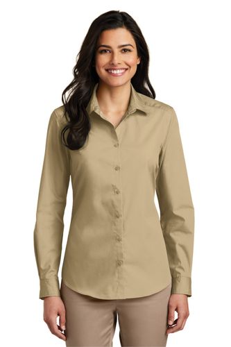 Port Authority Ladies Long Sleeve Carefree Poplin Shirt. LW100 image thumbnail