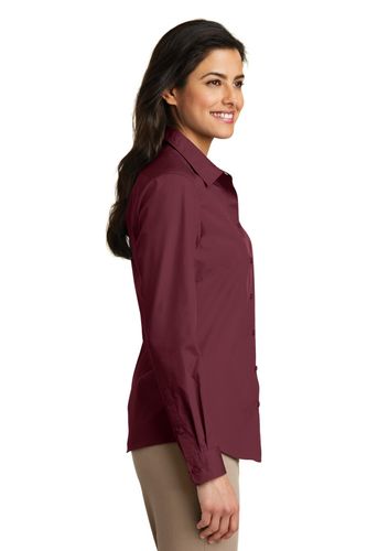 Port Authority Ladies Long Sleeve Carefree Poplin Shirt. LW100 image thumbnail