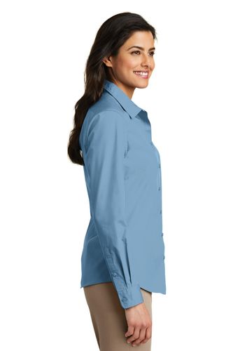 Port Authority Ladies Long Sleeve Carefree Poplin Shirt. LW100 image thumbnail