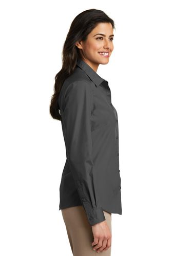 Port Authority Ladies Long Sleeve Carefree Poplin Shirt. LW100 image thumbnail