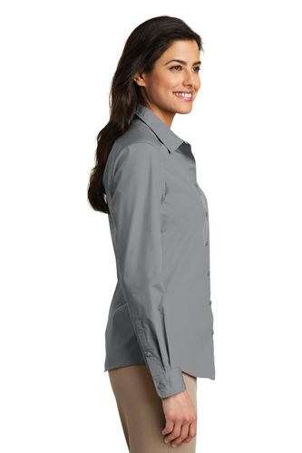 Port Authority Ladies Long Sleeve Carefree Poplin Shirt. LW100 image thumbnail