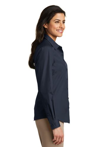 Port Authority Ladies Long Sleeve Carefree Poplin Shirt. LW100 image thumbnail