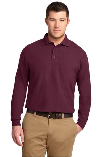 Port Authority Silk Touch Long Sleeve Polo. K500LS image thumbnail