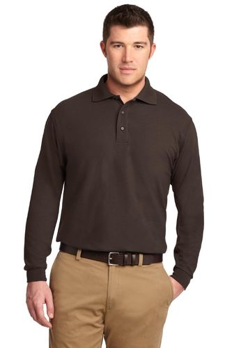 Port Authority Silk Touch Long Sleeve Polo. K500LS image thumbnail