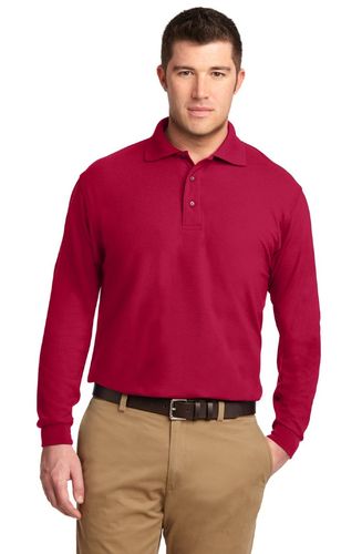 Port Authority Silk Touch Long Sleeve Polo. K500LS image thumbnail