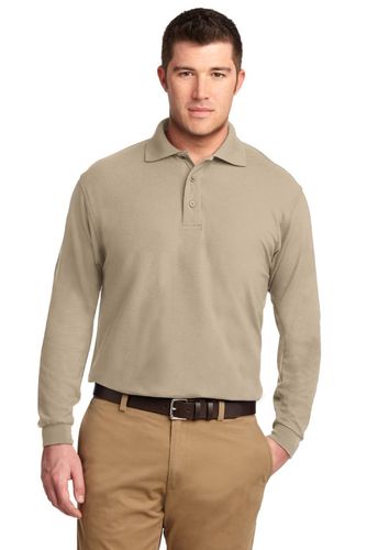 Port Authority Silk Touch Long Sleeve Polo. K500LS image thumbnail