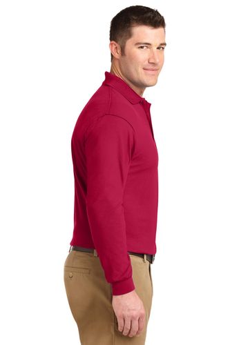 Port Authority Silk Touch Long Sleeve Polo. K500LS image thumbnail