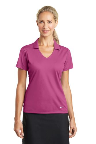 Nike Ladies Dri-FIT Vertical Mesh Polo. 637165 image thumbnail