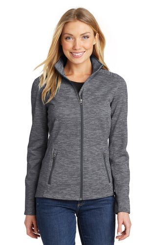 Port Authority Ladies Digi Stripe Fleece Jacket. L231 image thumbnail