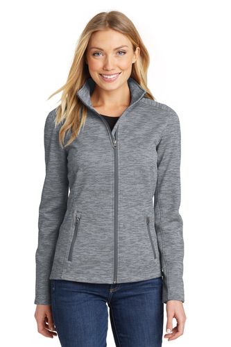 Port Authority Ladies Digi Stripe Fleece Jacket. L231 image thumbnail