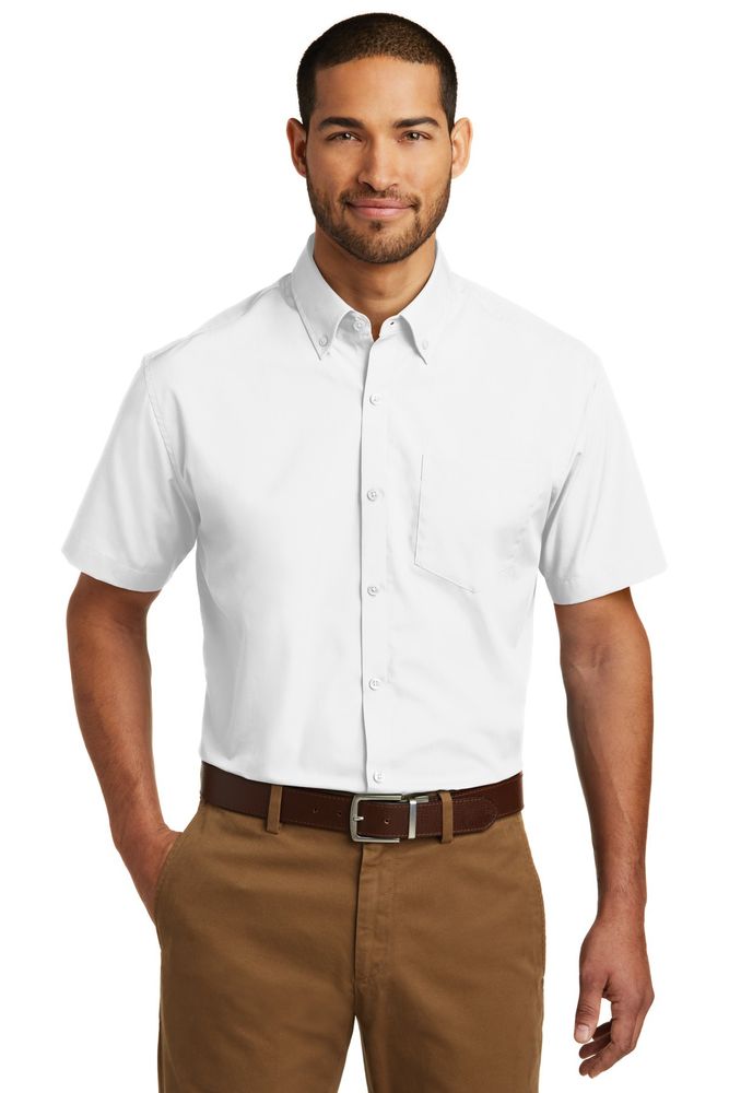 Port Authority Short Sleeve Carefree Poplin Shirt. W101 primary image