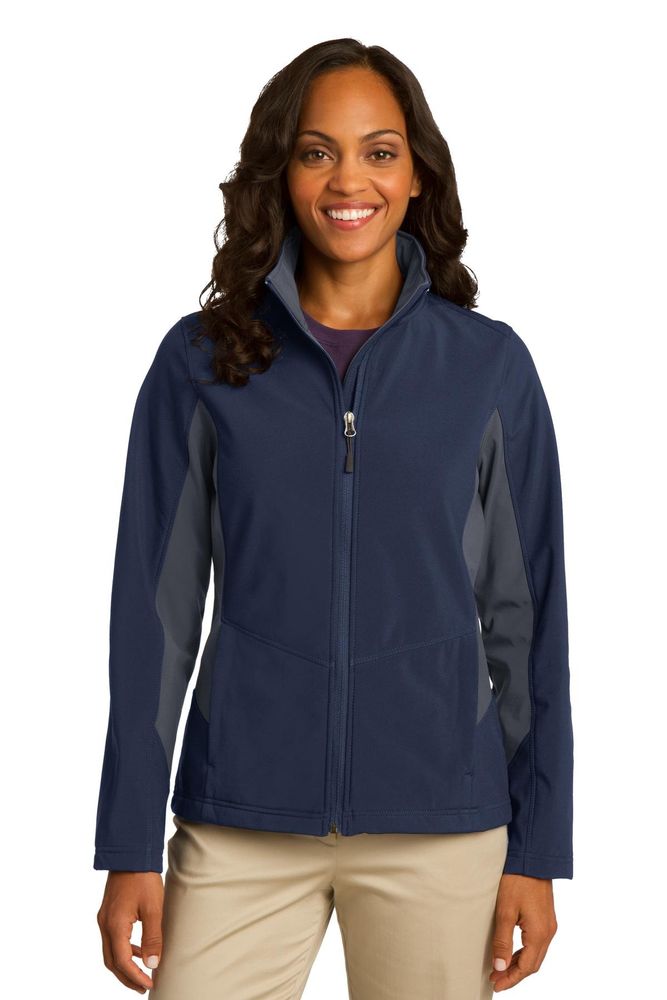 Port Authority Ladies Core Colorblock Soft Shell Jacket. L318 primary image