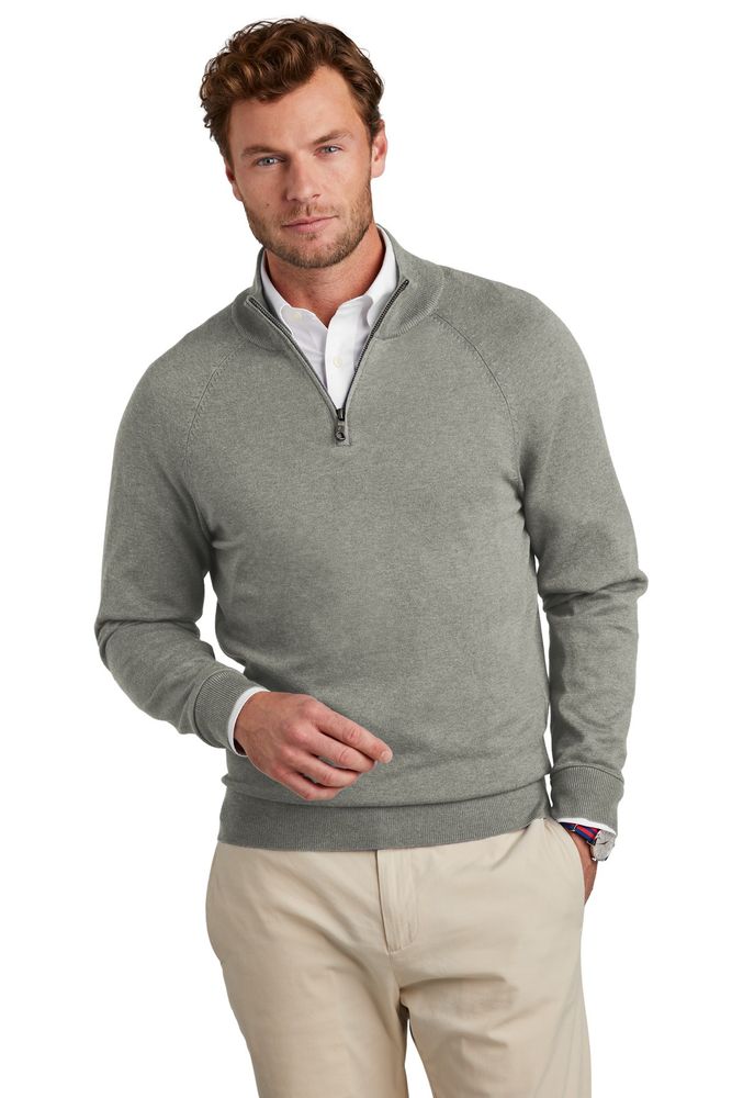 Brooks Brothers Cotton Stretch 1/4-Zip Sweater BB18402 primary image