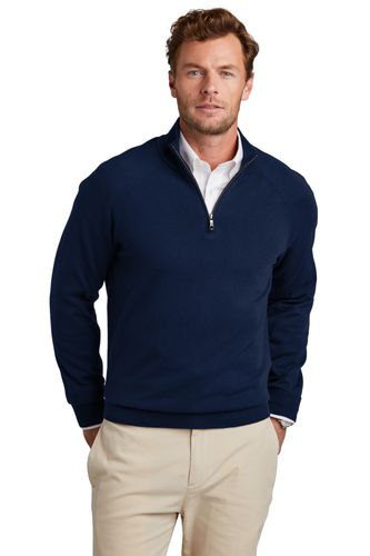 Brooks Brothers Cotton Stretch 1/4-Zip Sweater BB18402 image thumbnail Brooks Brothers Cotton Stretch 1/4-Zip Sweater BB18402 image thumbnail