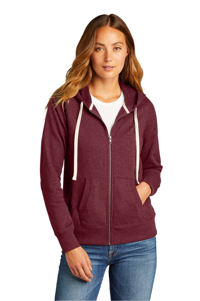 District Women's Re-Fleece Full-Zip Hoodie DT8103 primary image