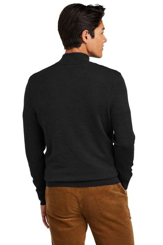 Brooks Brothers Washable Merino Birdseye 1/4-Zip Sweater BB18412 image thumbnail
