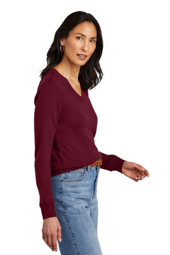 Brooks Brothers Women's Washable Merino V-Neck Sweater BB18411 image thumbnail