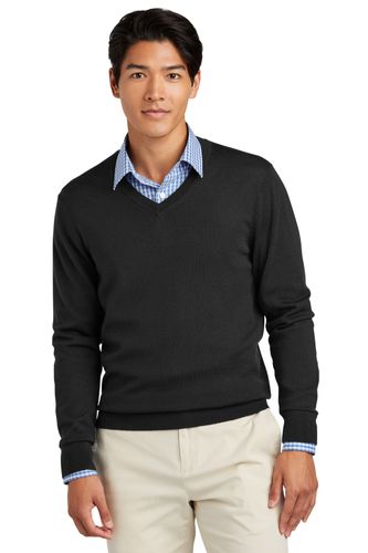 Brooks Brothers Washable Merino V-Neck Sweater BB18410 image thumbnail
