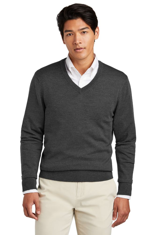 Brooks Brothers Washable Merino V-Neck Sweater BB18410 primary image